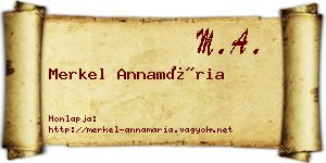 Merkel Annamária névjegykártya